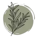rosemary sprig on an olive background